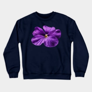 Intricately Detailed February Viola Flower Crewneck Sweatshirt